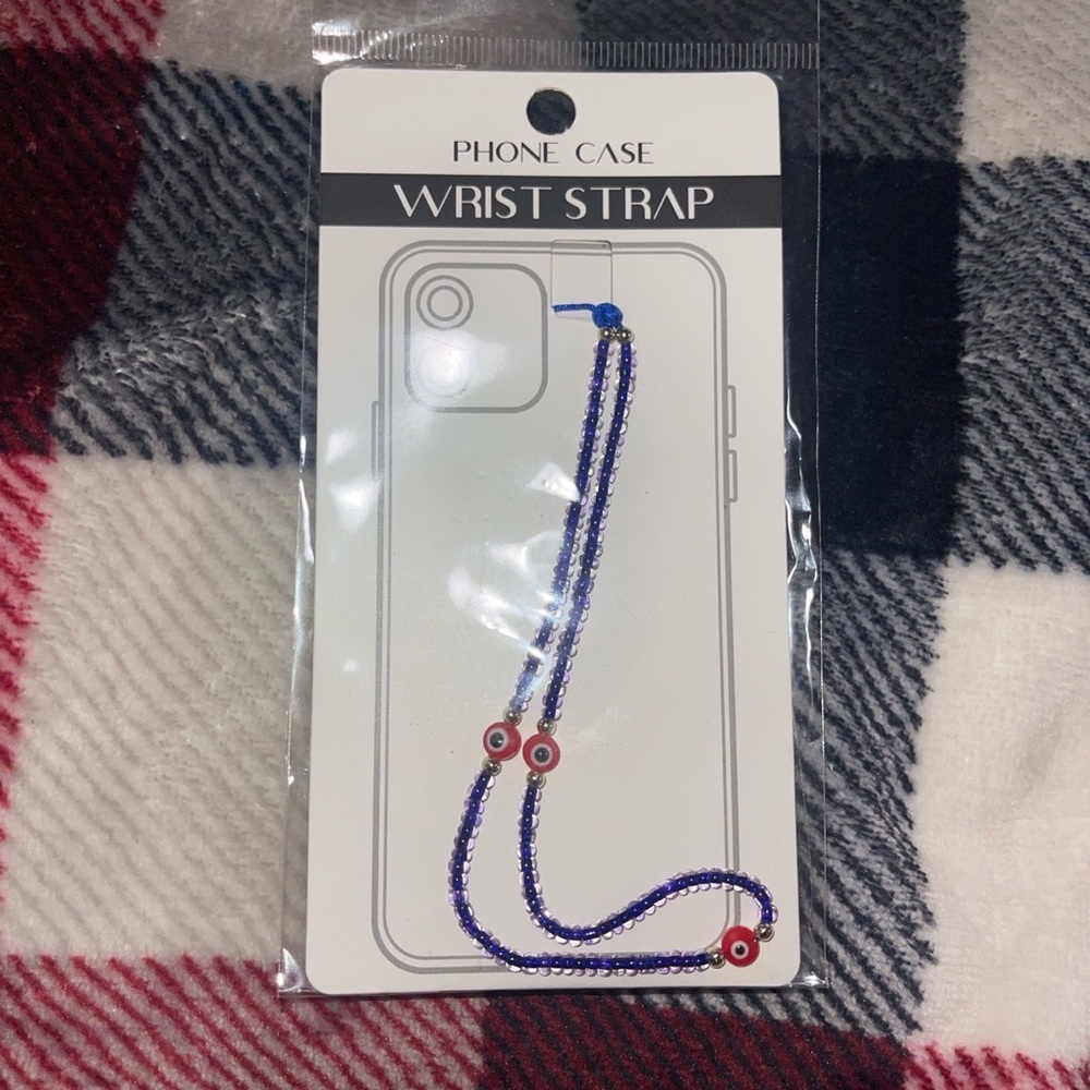 Evil eye phone case wrist strap